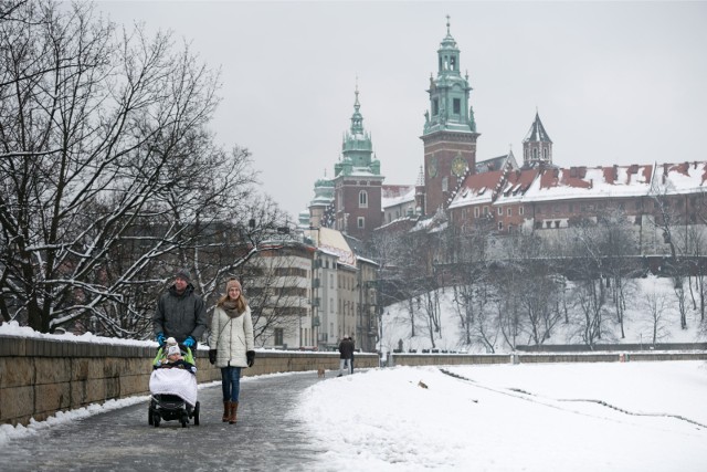 26.01.2015 krakowbulwary wisla wawel widok rzeka panorama spacer alejkifot. anna kaczmarz/dziennik polski/polskapresse