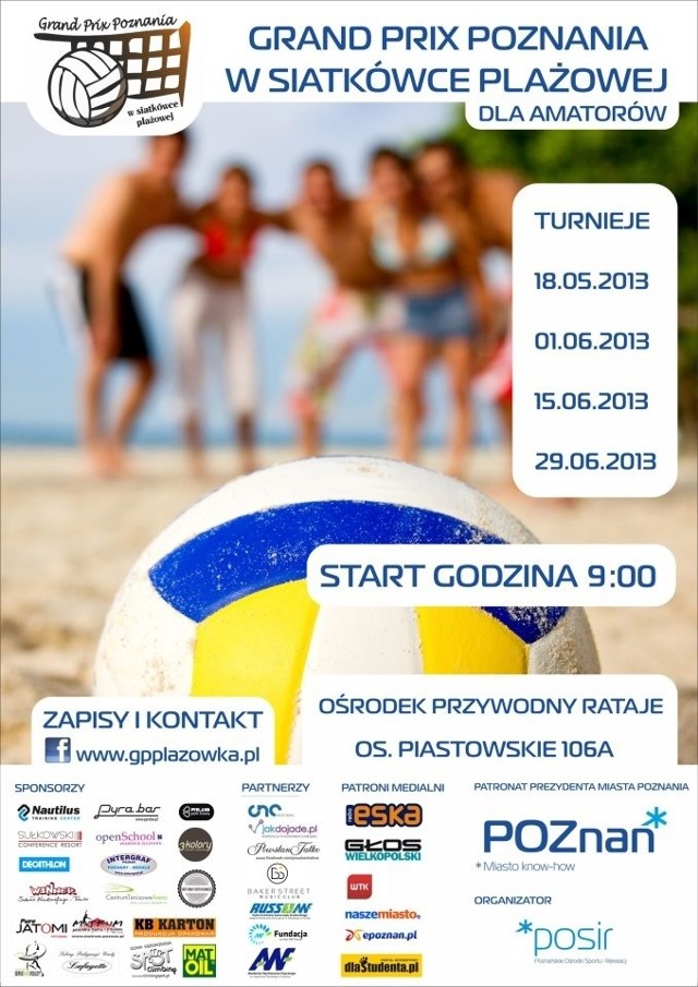 Pod nieobecność Plaży Wolności Grand Prix Poznania to największy turniej siatkówki plażowej w Poznaniu