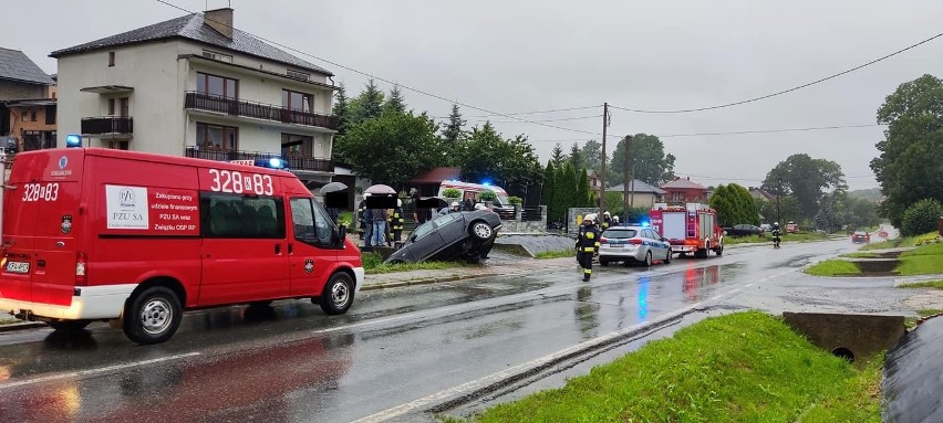 Wypadek w Sułoszowej na ul. Olkuskiej