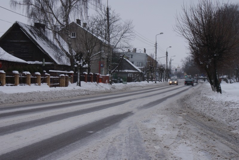 Sokólka pod śniegiem