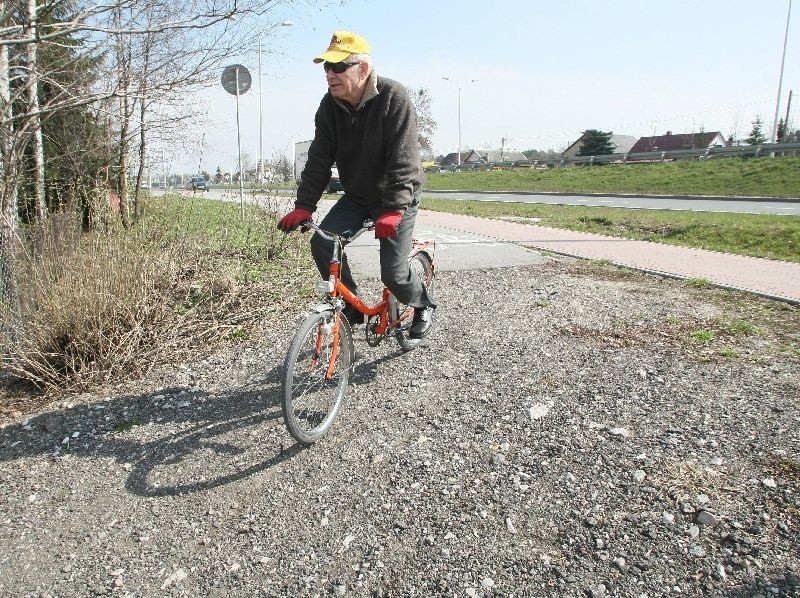 Przy ulicy Końcowej, gdzie urywa się ścieżka rowerowa...