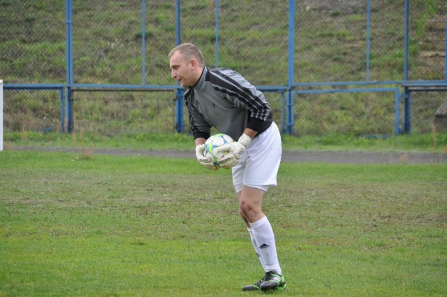 Bramkarz Konrad Majcherczyk z Łagowa rozegrał świetny mecz przeciwko Zdrojowi Busko