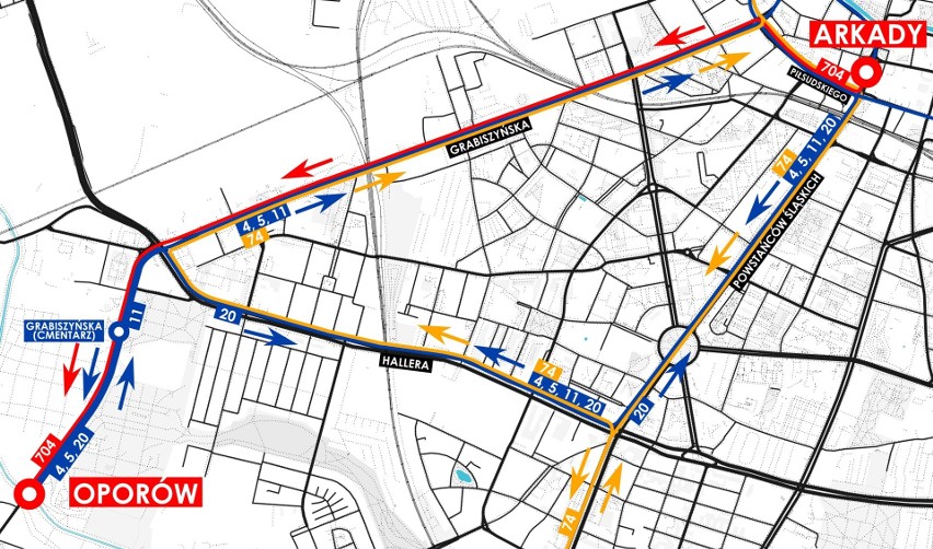 Zmiany w kursowaniu MPK od soboty: innymi trasami pojadą tramwaje oraz autobusy w różnych częściach miasta