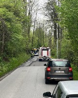 Powalone drzewo w gminie Zielonki. Zablokowało drogę, spowodowało opóźnienia w kursowaniu autobusów MPK