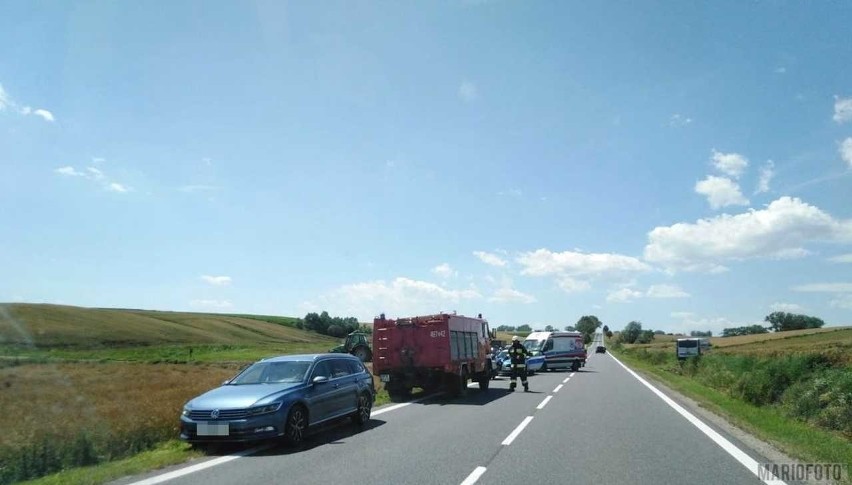 Kolizja na trasie Nowy Browiniec - Laskowice.