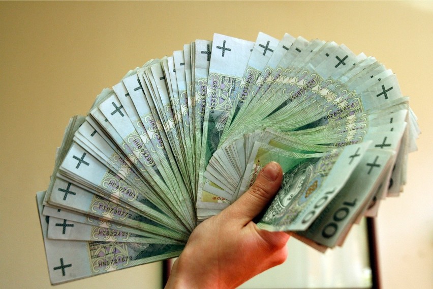 21.08.2009 legnica ilustracja polskie pieniadze banknot...
