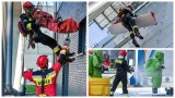 Strażacy ewakuowali człowieka w Elektrowni Opole z wysokości 20 metrów. Szkoliło się 70 strażaków [ZDJĘCIA]