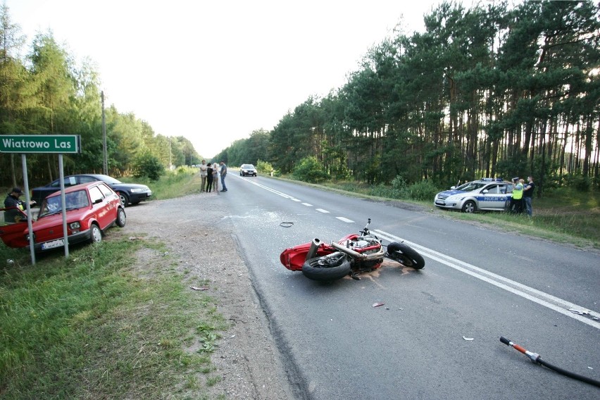 Śmiertelny wypadek motocyklisty w Nieborowie. Zderzenie motocyklisty na DK 70 w Arkadii koło Nieborowa