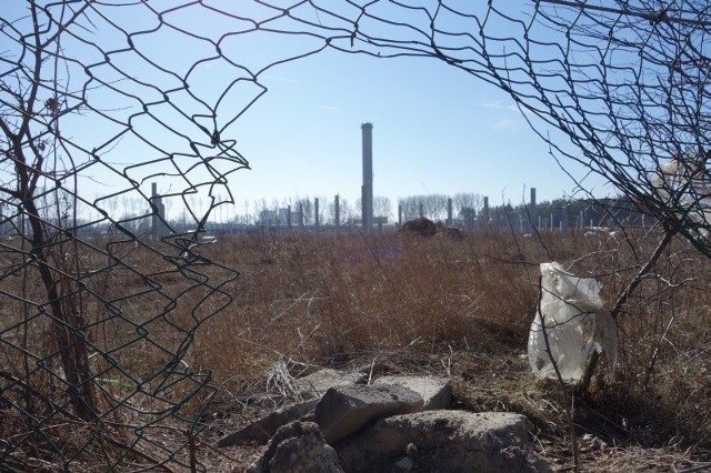 Na placu budowy stoją tylko betonowe słupy. Chyba nikt już nie wierzy, że powstanie tu galeria handlowa i nowe drogi wokół niej.