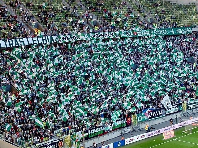 Kibice na meczu Lechia - Lech