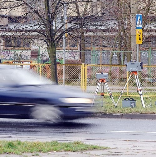 Koszalińska Straż Miejska ustawia często fotoradar przy ul. Jana Pawła II.