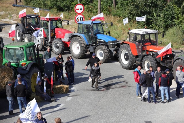 Protest rolników 24 sierpnia 2021 w Kołaczkowie (Kujawsko-Pomorskie)