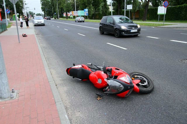 Motocyklista został potrącony w Zielonej Górze.