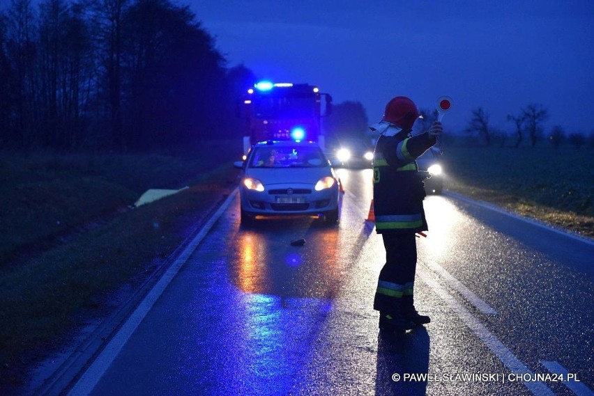 Śmiertelny wypadek koło Chojny. Nie żyje pieszy