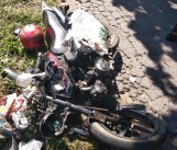 Wypadek koło Człuchowa. Koło ciężarówki uderzyło w motocykl. Ucierpiała jedna osoba [zdjęcia]