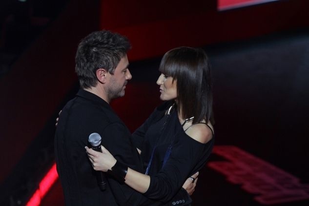Andrzej Piaseczny pogratulował i przywitał Kasię Lisowską w kolejnym etapie show.