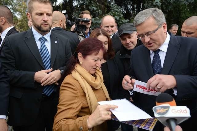 Bronisław Komorowski podczas ubiegłorocznej wizyty w Toruniu