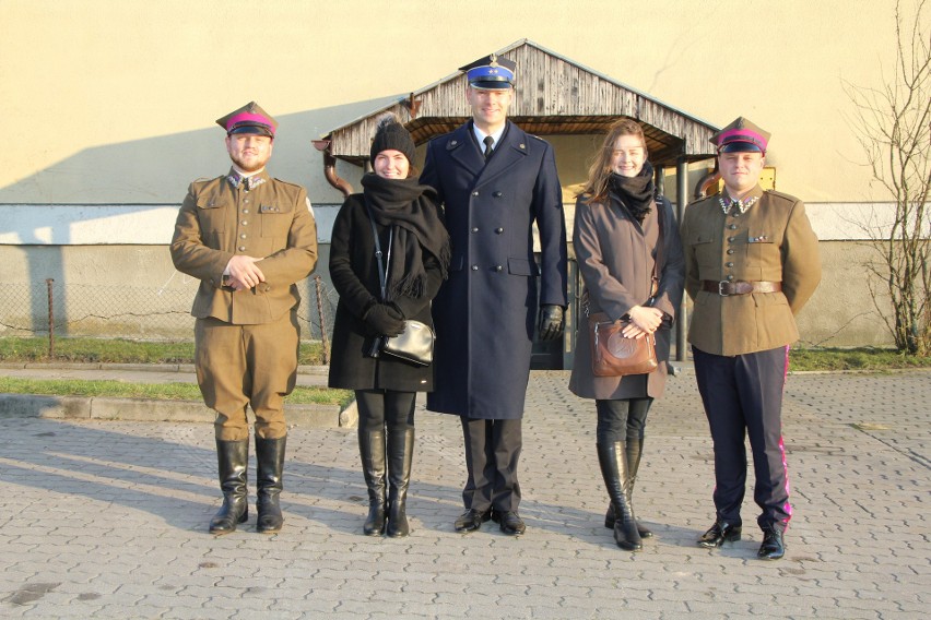 Otwarcie patriotycznego muralu przedstawiającego postać...