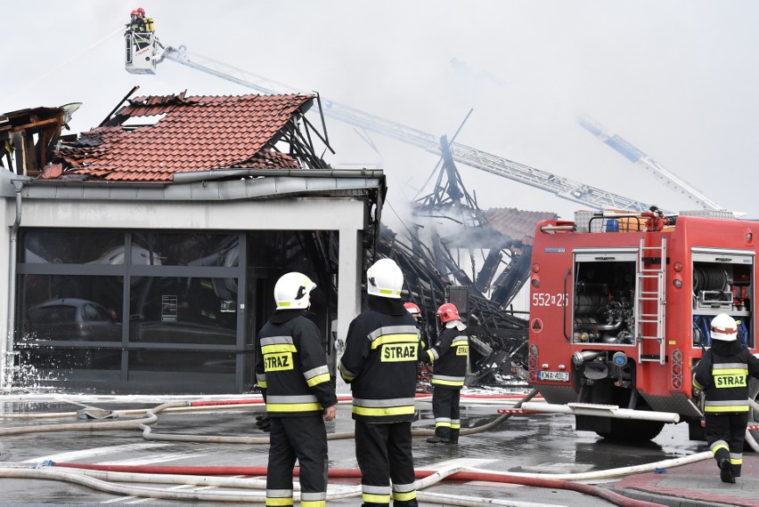 Pożar sklepu Lidl w Wadowicach