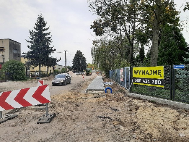 Ulica Przemysłowa w Pińczowie.