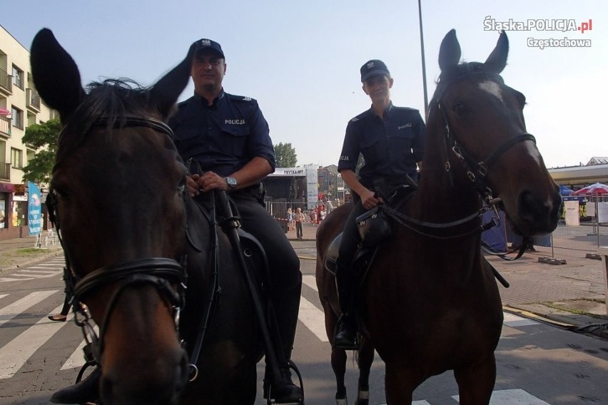 Policjantów na koniach można spotkać na częstochowskich...
