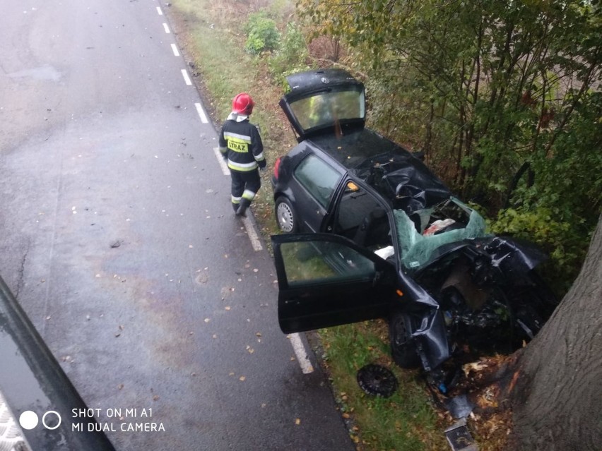 Śmiertelny wypadek w Lisewie Malborskim (27.09.2019 r.) Zginął kierowca skutera