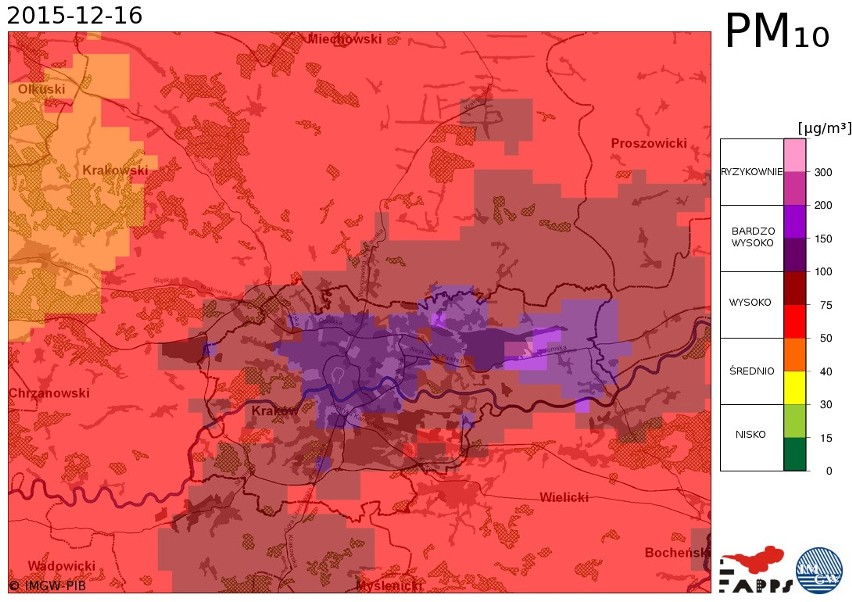 Fatalne powietrze w Krakowie