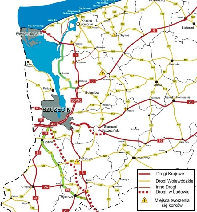 Odcinek S3 o długości 28,2 km umożliwi bezpieczny i komfortowy dojazd z podszczecińskiego węzła Klucz na autostradzie A-6 do zlokalizowanego na przecięciu z drogą wojewódzką numer 122 węzła &#8222;Pyrzyce&#8221; położonego w rejonie miejscowości Parnica.