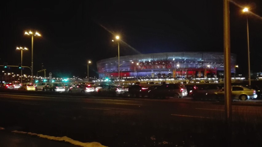 Polska - Nigeria. Duże korki pod Stadionem Wrocław