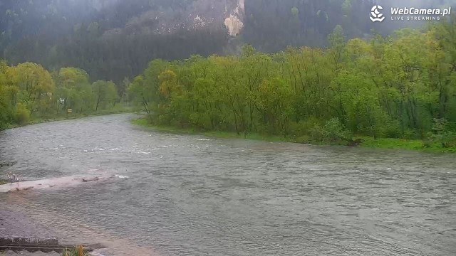 Aktualny stan wody na Dunajcu w Sromowcach Wyżnych