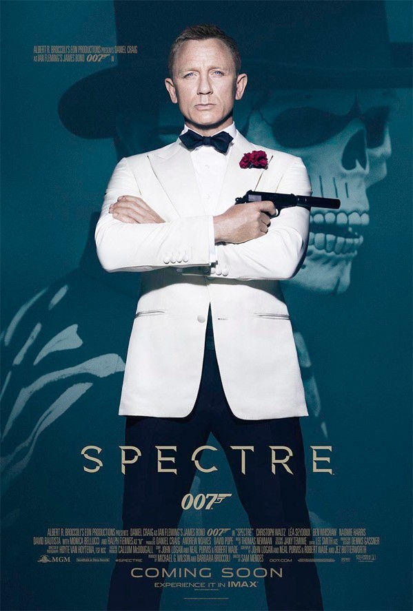 Plakaty Spectre czyli najnowszego Bonda robią wrażenie