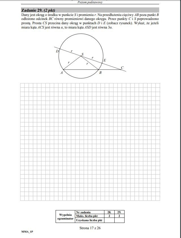 ARKUSZE CKE MATEMATYKA, MATURA 2019, ODPOWIEDZI