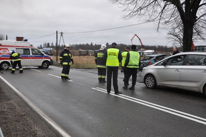 Wypadek w miejscowości Trzebiele.