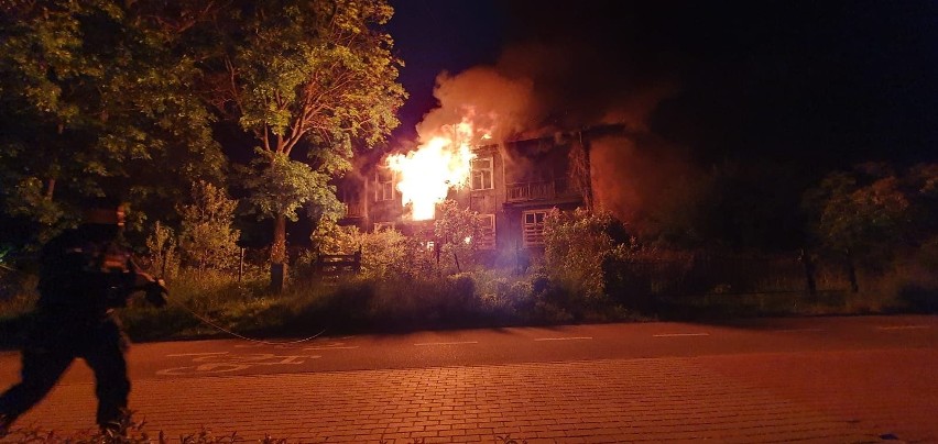 Pożar pustostanu w Białymstoku