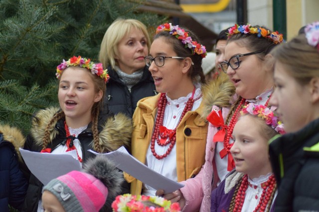 W samo południe, przed ratuszem miejskim w Żarach, zebrały się tłumy mieszkańców, aby uczestniczyć w wigilii przygotowanej przez urząd miasta i MOPS.