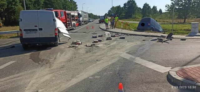 Wypadek na obwodnicy Daleszyc.