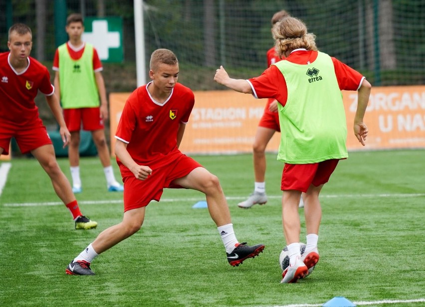 Trening Jagiellonii z rocznika 2005 prowadzonej przez...