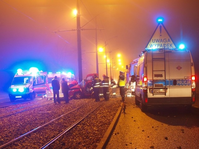 Wypadek na ulicy Traugutta w Toruniu