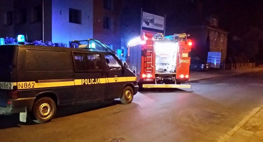 Do pożary doszło przy ul. Pomorskiej w Słupsku.