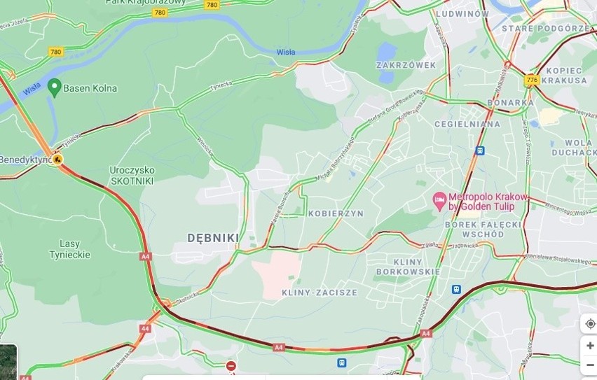 Kraków "na czerwono". Wielkie korki na początek tygodnia w stolicy Małopolski