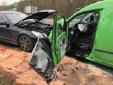 Wypadek czterech samochodów. Dwie osoby ranne [ZDJĘCIA]