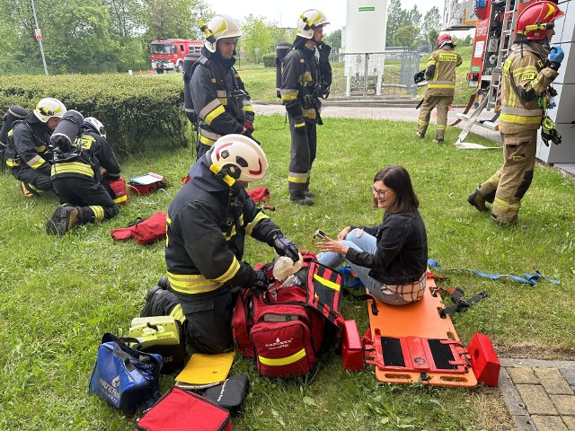 Strażacy ćwiczyli akcję ratunkową w Szpitalu Powiatowym w Radomsku