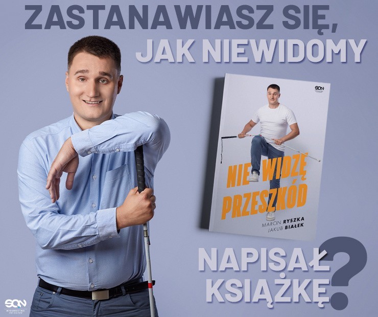 Niepołomice. Niewidomy paraolimpijczyk Marcin Ryszka opowie o swym życiu i książce "Nie widzę przeszkód"