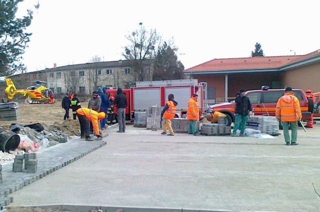 Do wypadku doszło dziś o godz. 7.20 na budowie supermarketu Netto przy ul. 1 Maja w Brzegu.