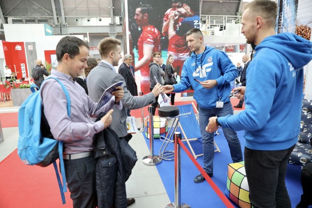 Wojciech Żaliński i Adrian Staszewski podczas spotkania w Targach Kielce