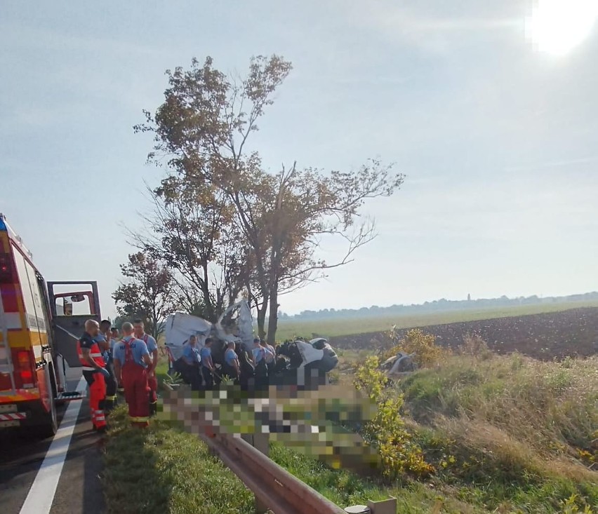 Wypadek polskiego busa na autostradzie na Słowacji