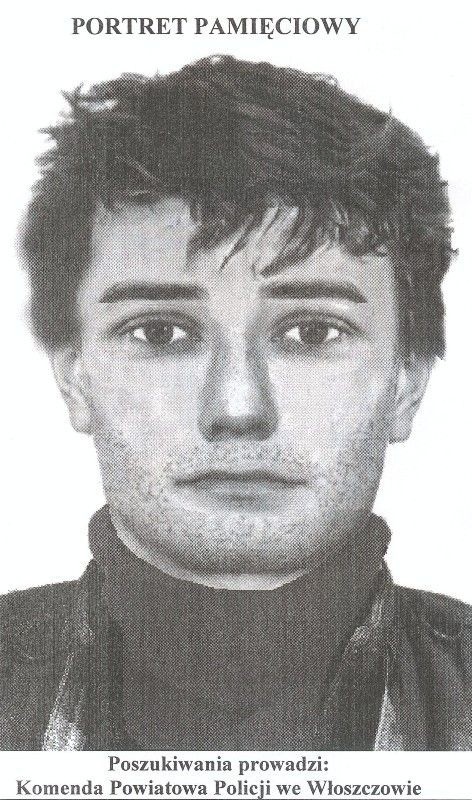 Portret pamięciowy przygotowany przez policyjnego rysownika. Tak wyglądał mężczyzna, który w piątek napadł na bank we Włoszczowie.