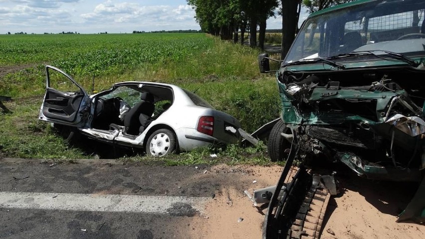 Wypadek na K-92 w gminie Lwówek: Trzy osoby ranne