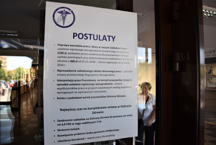 Protest w Szpitalu Wielospecjalistycznym w Inowrocławiu. Pracownicy walczą nie tylko o podwyżki