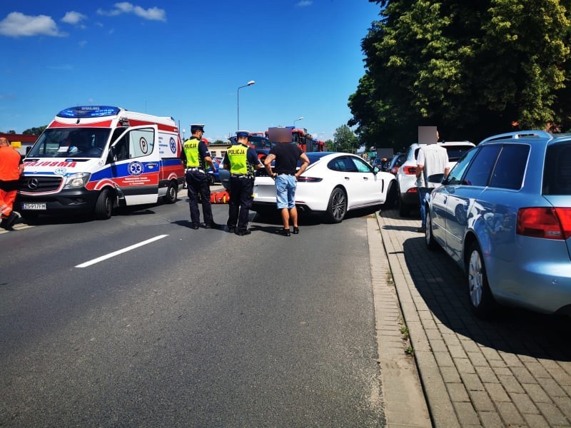 Wypadek na ulicy Lechickiej w Koszalinie.